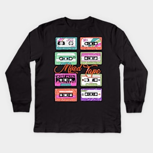 Mixed Tape, Jazz 80s music Kids Long Sleeve T-Shirt